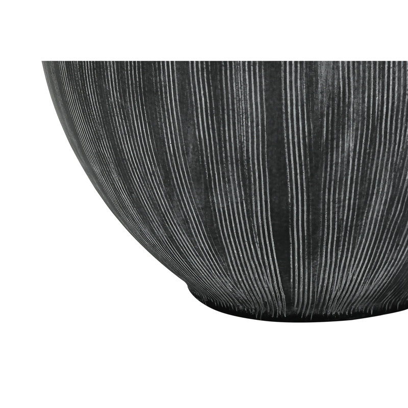 23"h, Table Lamp, Black Ceramic, Black Shade, Contemporary