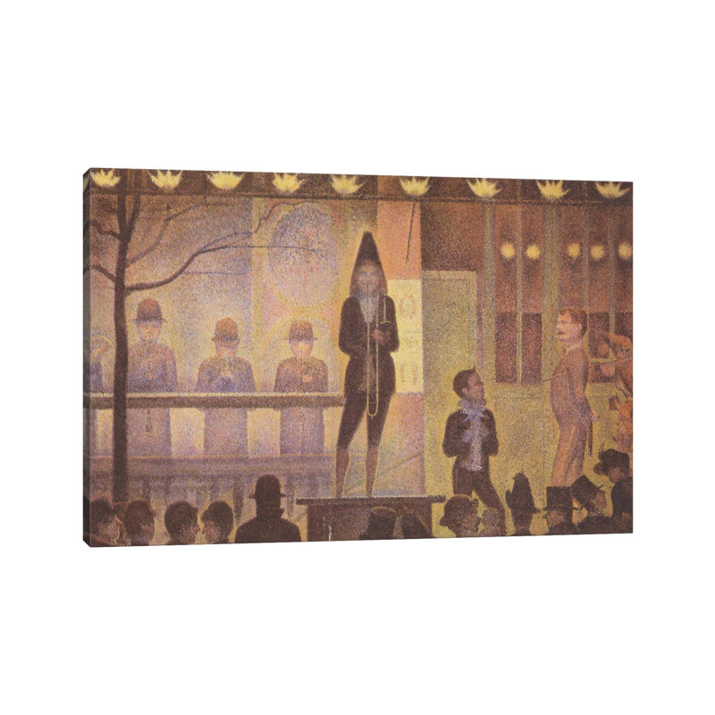 Circus Sideshow (Parade De Cirque) 1887-1888 by Georges Seurat - Wrapped Canvas Painting