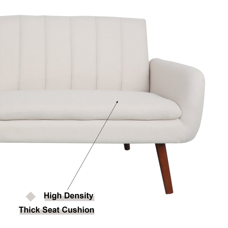 Corrigan Studio® 74'' Linen Square Arm Sofa | Wayfair