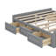 Base de lit plateforme en bois pour grand lit comprenant six tiroirs-1646246059