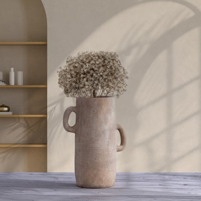 Terracotta Vase Dia 8.5" X 12" H