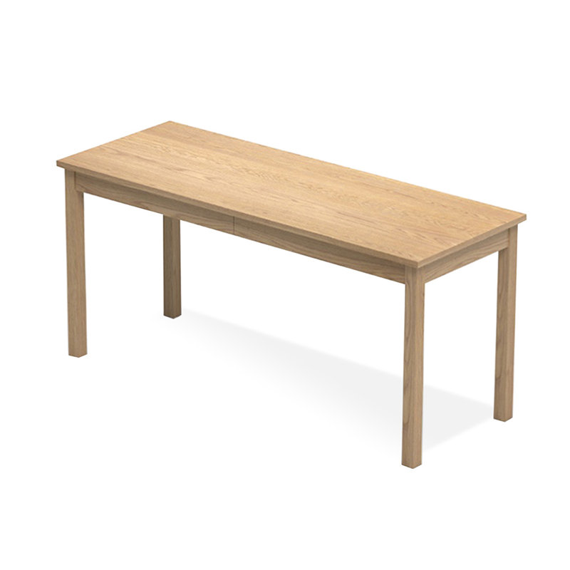 Burlywood Rectangular Solid Wood with 2 drawers Writing desk, 29.53" H x 62.99" W x 23.62" D