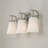 23" W x 9" H 3-Light Vanity  in Brushed Nickel with Tapered Soft White Glass-124174503-124174502