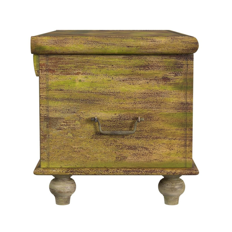Mesa Carved Wood Trunk Coffee Table