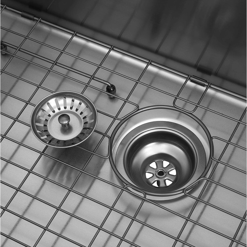 Évier de cuisine encastrable avec accessoires L 32 po x l 19 po, Bronze