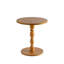 Table d'appoint ronde avec plateau de table en panneau de fibres à densité moyenne et pieds en bois de chêne clair