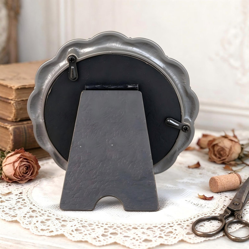 Cadre photo en métal, cadre photo vert foncé avec détails de faux diamants, présentoir de table