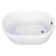 Kingston Brass Aqua Eden 52-Inch Acrylic Oval Double Slipper Freestanding Tub with Overflow/Drain Assembly