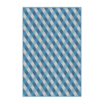 Tapis de zone bleue à motifs