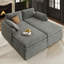 Canapé-lit modulaire d'appoint avec canapé double détachable Manuel Corduroy-684013849