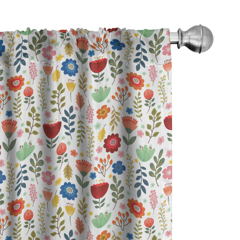 Bowning Semi-Sheer Rod Pocket Curtain Panels, 28" x 95"