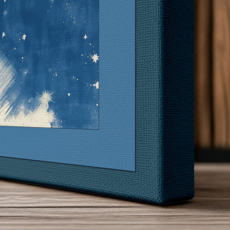 Splintered Fox Modern - Wrapped Canvas, 24x16 - 61.0 x 40.6 cm, Teal Border