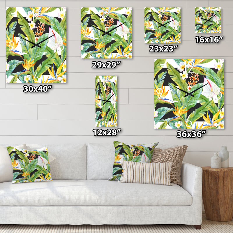 Horloge murale Tropical, Grand
