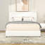 Contemporary Queen Bed With 4 Under Storage Compartments & Stable Frame Classic Style Adjustable Headboard