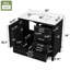 Meuble-lavabo à cadre en bois massif 36 po avec lavabo en céramique-1373063123