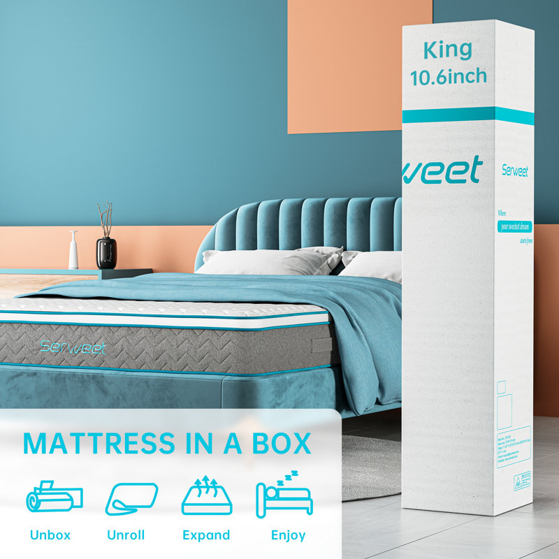 Matelas hybride moyen Zeller, Lit simple, 8"