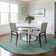 Machine Washable Indoor/Outdoor Xhevrie Teal Rug