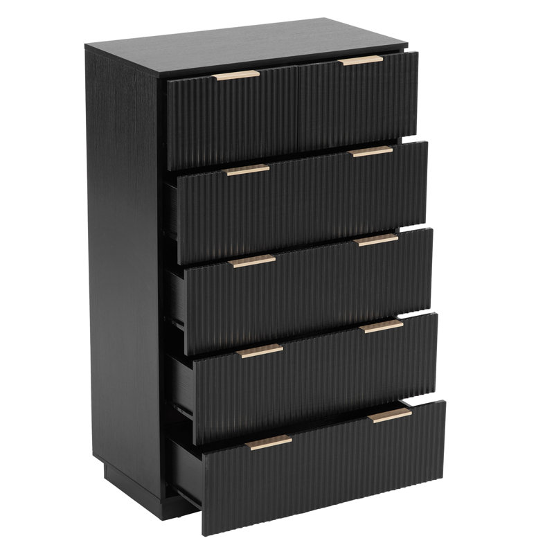 28Inch Wide Drawer Cabinet, Black