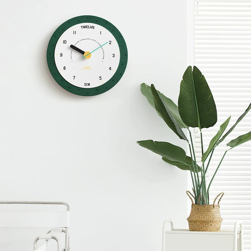 Horloges murales analogiques rondes vertes, Green