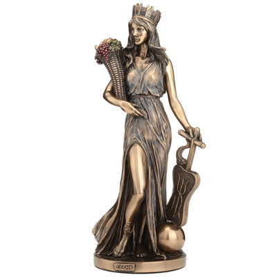 11.22 in H Tyche Greek Goddess of Fortune and Prosperity Poly Resin