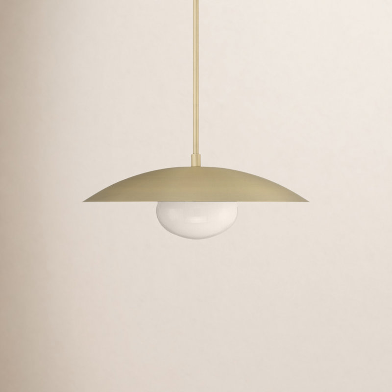 Luminaire suspendu simple à 1 lumière Del, Laiton