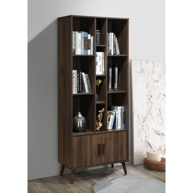 Bibliothèque standard H 75,5 po x l 31 po Arto, Noyer foncé