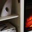 Meuble télé avec de grandes tablettes compatibles avec 65 po, finition blanche et ajustement élégant, 31,7H-1741252756-1741252755