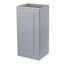 Armoire murale 1 porte et 3 tablettes en bois massif pour rangement dans la cuisine, salle de bain, buanderie, tablettes réglables prêtes à assembler (l 15 po x P 12 po x H 42 po)