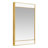 Lina Rectangular Metal Wall Mirror with Marble-1622847877