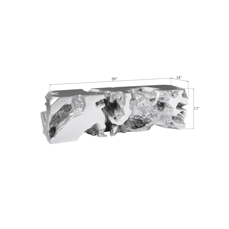 Freeform Bench, Silver Leaf