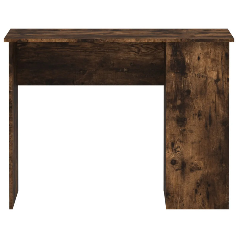 Justinich Computer Desk, Smoked Oak