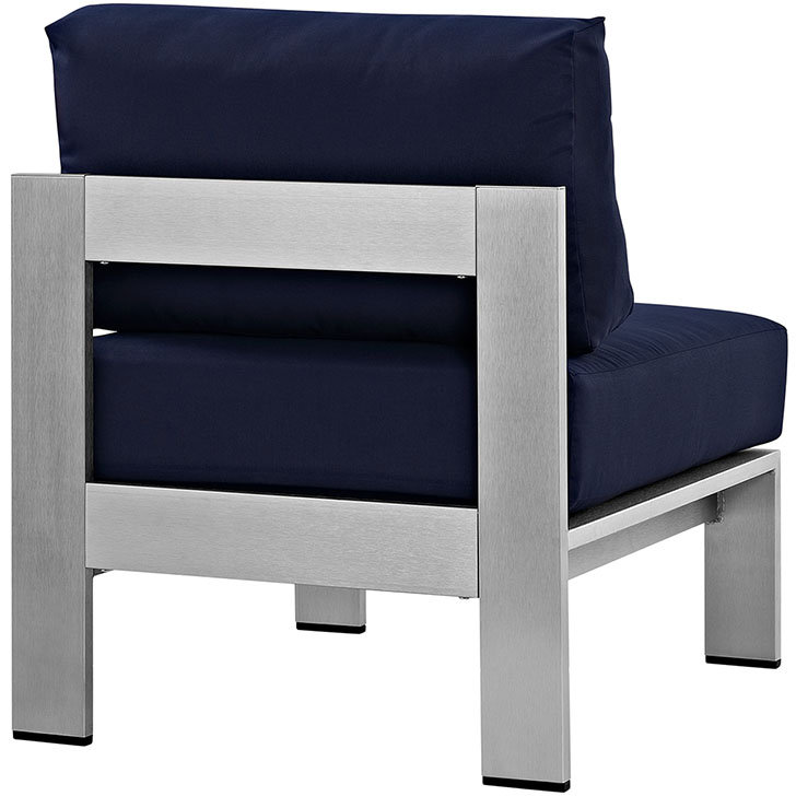 Ensemble de canapé modulaire d'extérieur en aluminium 5 pièces Shore, Marine