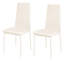 Etzel Set of 4 Modern Faux Leather Armless High Back Dining Chairs-60418012-110274554
