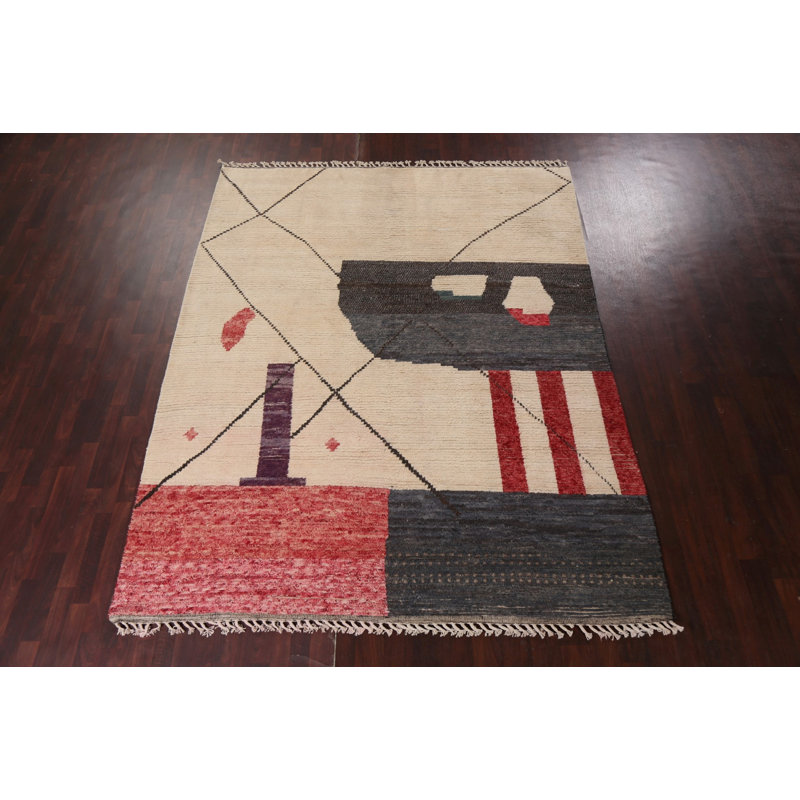Tapis marocain en laine noué à la main 8 x 10