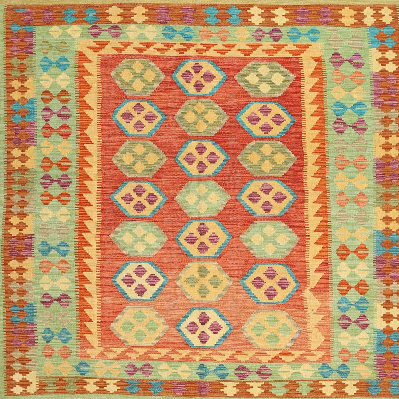 Gibsonville Oriental Indoor Rug, Square 5'
