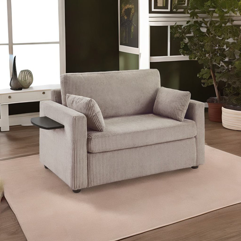 Twin Size Sofa Bed, Brown