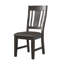 Chaise d'appoint à dossier en lattes gris rustique Ernie