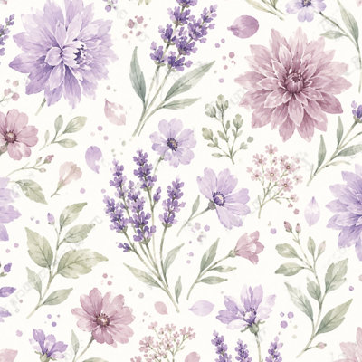 Papier peint adhésif aquarelle pelucheux lavande et rosé pastel l 17,7 po x H 118 po auto-adhésif amovible