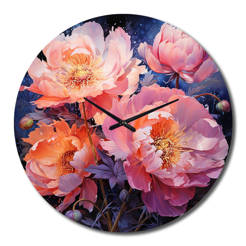 Daleigh - Floral Wall Clock, Extra Large