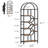 Bookshelf 6 Tier Arched Bookcase 81.7In Tall Display Racks Geometric Open Storage Shelf-106885644