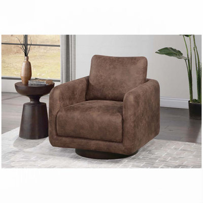 Fauteuil d'appoint pivotant en similicuir