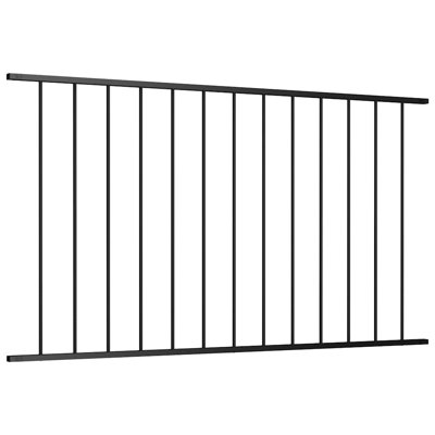 Panneau de clôture vidaXL en acier thermolaqué anthracite 5,4 pi x 3,3 pi