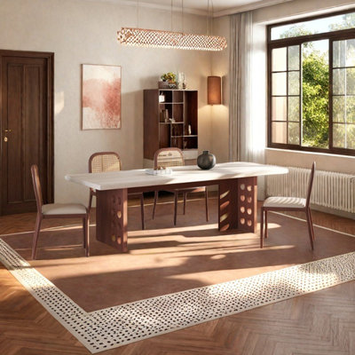 Ensemble de table de salle à manger en pierre frittée