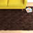 Alamin Handmade Flokati Wool Dark Brown Area Rug-93925350