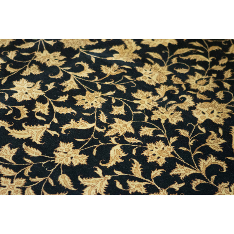 Tapis rectangulaire en laine noué à la main