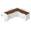 Banc de rangement en L Farmhouse