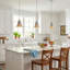 1 - Light White Textured Cone Pendant Light with Woven Rattan Detail