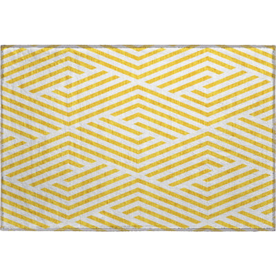 Tapis jaune Cerrito AMF550 lavable à la machine de qualité supérieure