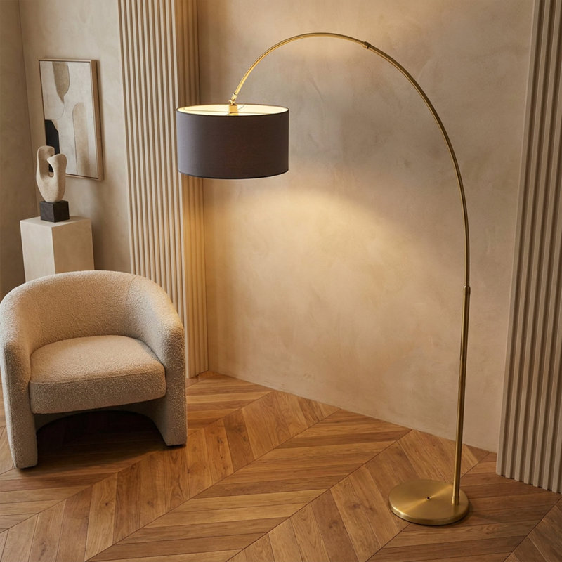 Lampe sur pied à niveaux intégrés Vogue Anthracite