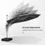 3.6m Square Lighted Cantilever Parasol With Base And Umbrella Cover-1726731919